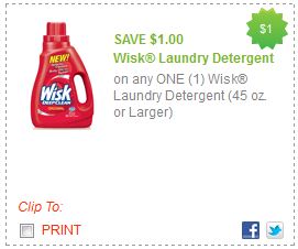 Wisk Detergent Coupons