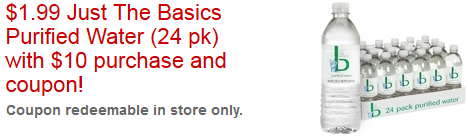 Just The Basics Water Coupons