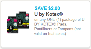U By Kotex Coupons