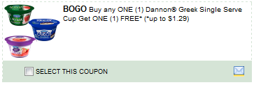 Dannon Greek Yogurt Coupons