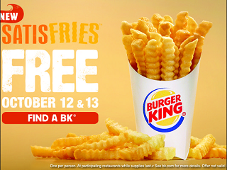 Free Burger King Satisfries