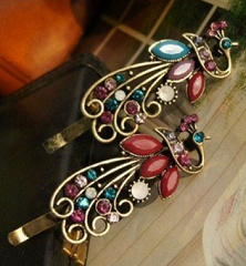 Peacock Hair Clips