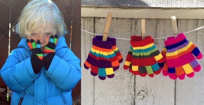 StripedKidsGloves