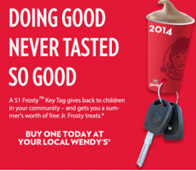 Wendy's Frosty Key Tag Deals