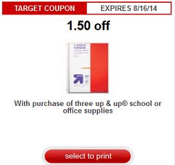 Up & Up School Supplies Coupon