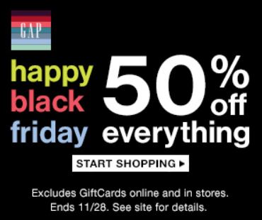 Gap Black Friday
