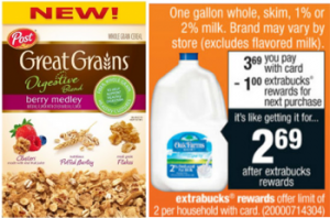 Great Grains Cereal And Gallon Milk