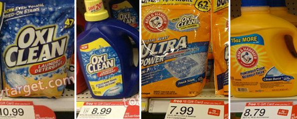 OxiClean and Arm & Hammer Laundry Detergent