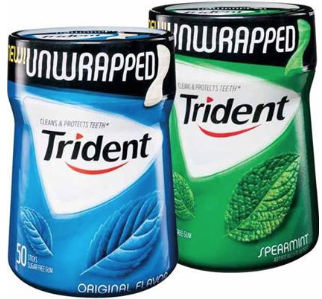 Trident Unwrapped Gum Bottles