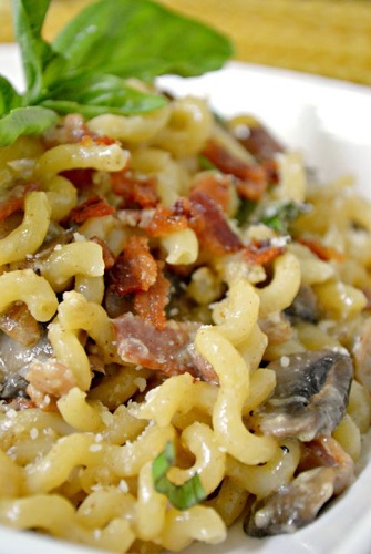 Pasta Carbonara With Mushrooms Recipe
