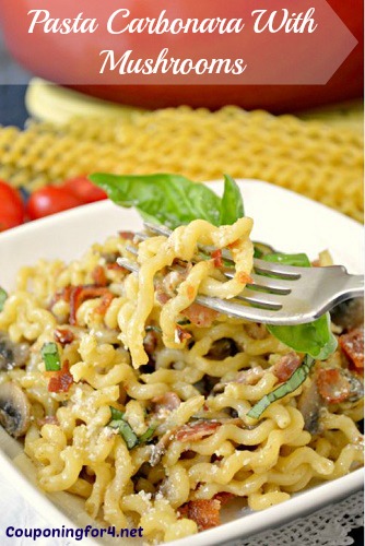 Pasta Carbonara With Mushrooms Recipe