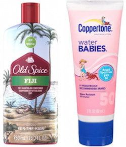 Old Spice and Coppertone