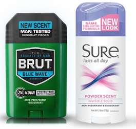 Brut and Sure Deodorant