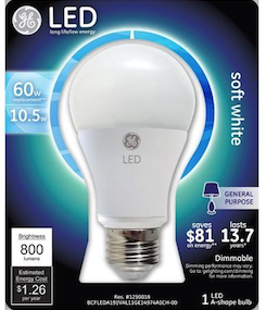 GE Soft White LED Bulbs