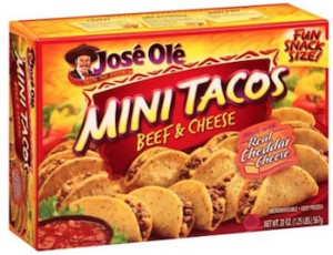 Jose Ole Beef Cheese Mini Tacos
