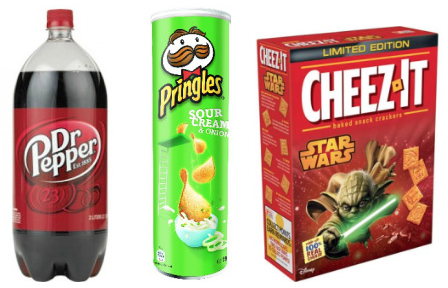 Dr. Pepper Pringles Cheez-It
