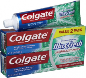 Twin Packs of Colgate Max Fresh Toothpaste