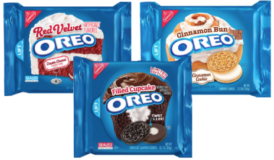 Cinnamon Bun, Filled Cupcake, or Red Velvet Oreo Cookies