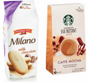 Milano cookies and Starbucks VIA