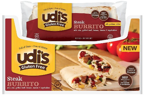 Udi’s Steak Rice and Bean Burrito