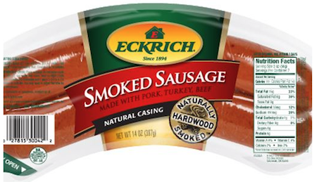 Eckrich Natural Casing Smoked Sausage Rope
