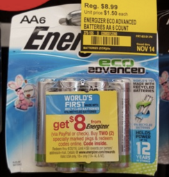 Energizer Specially Marked EcoAdvanced