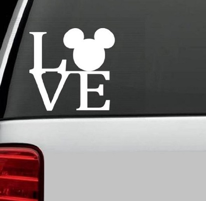 Mickey Ears Love Vinyl Decal