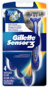 Gillette Sensor 3 Men’s Disposable Razor